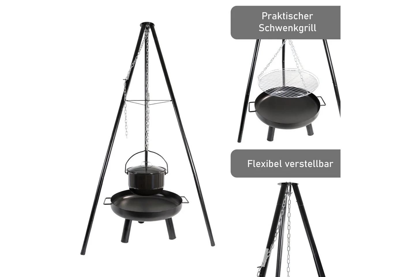 Lemodo Schwenkgrill mit Feuerschale & Zubehör - Bild 3