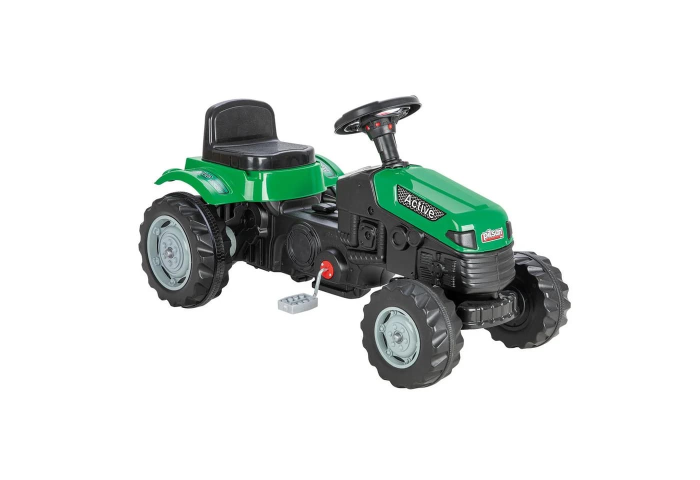 Lemodo Trettraktor Kinder Traktor mit Kettenantrieb Grün/Schwarz - Bild 2