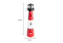 Lemodo Solar Leuchtturm LED Gartenleuchte rot/weiß mit rotierendem Licht Bild 1