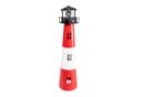 Lemodo Solar Leuchtturm LED Gartenleuchte rot/weiß mit rotierendem Licht Bild 2