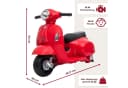 Lemodo Elektro-Kinderroller VESPA Rot mit abnehmbaren Stützrädern Bild 1