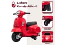 Lemodo Elektro-Kinderroller VESPA Rot mit abnehmbaren Stützrädern Bild 3