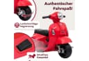 Lemodo Elektro-Kinderroller VESPA Rot mit abnehmbaren Stützrädern Bild 4