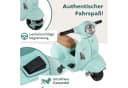 Lemodo Elektro-Kinderroller VESPA mit Stützrädern - Grün/Rot/Weiß Bild 4