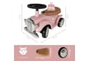 Lemodo Rutschauto Retrodesign Weiß/Rosa mit Stauraum Bild 1
