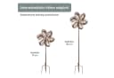 Lemodo Windrad „Blossom“ Metall Grau/Silber 213 cm Bild 4