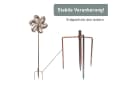 Lemodo Windrad „Blossom“ Metall Grau/Silber 213 cm Bild 5
