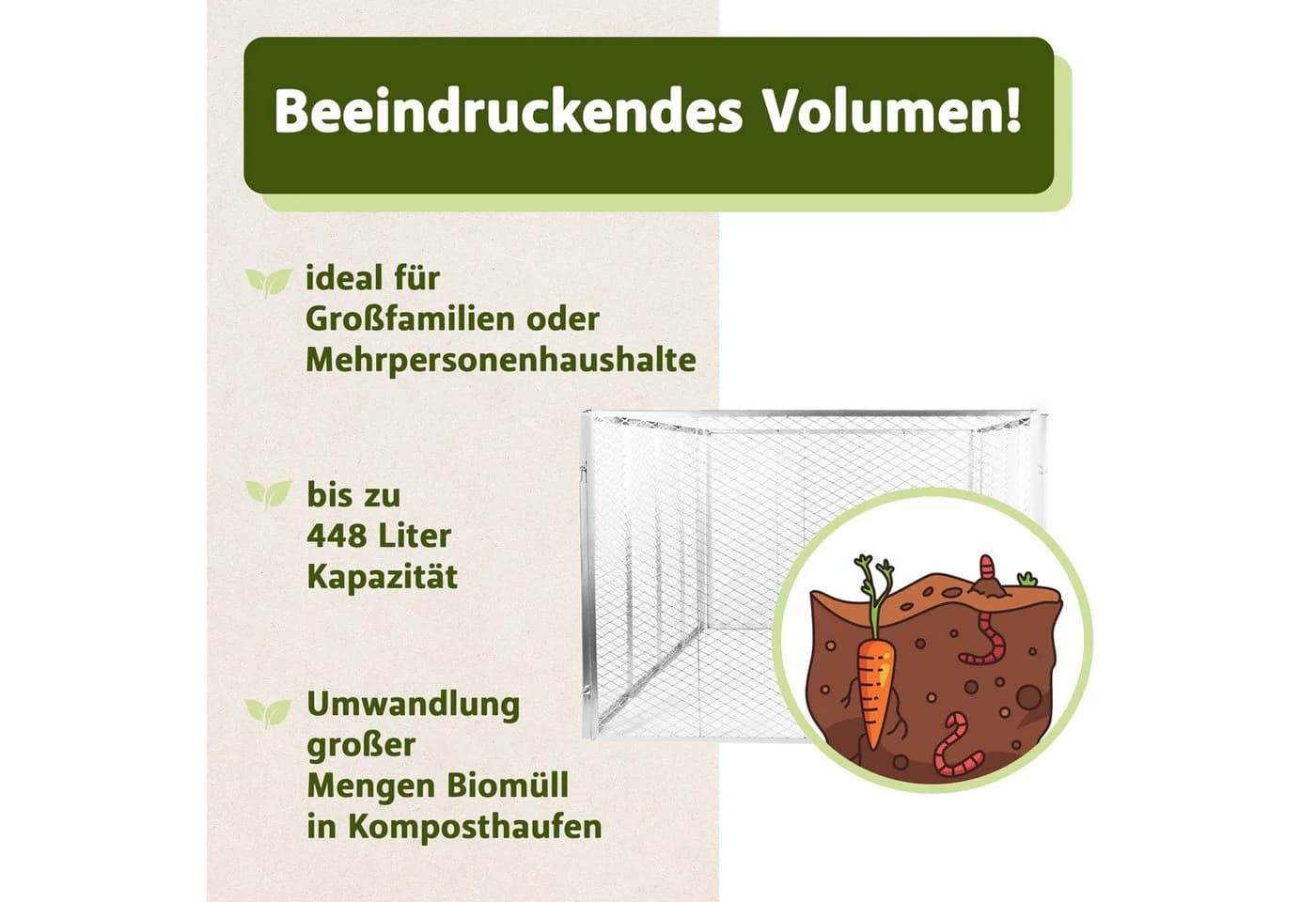 NATIV Komposter Metall 448 Liter - Bild 5