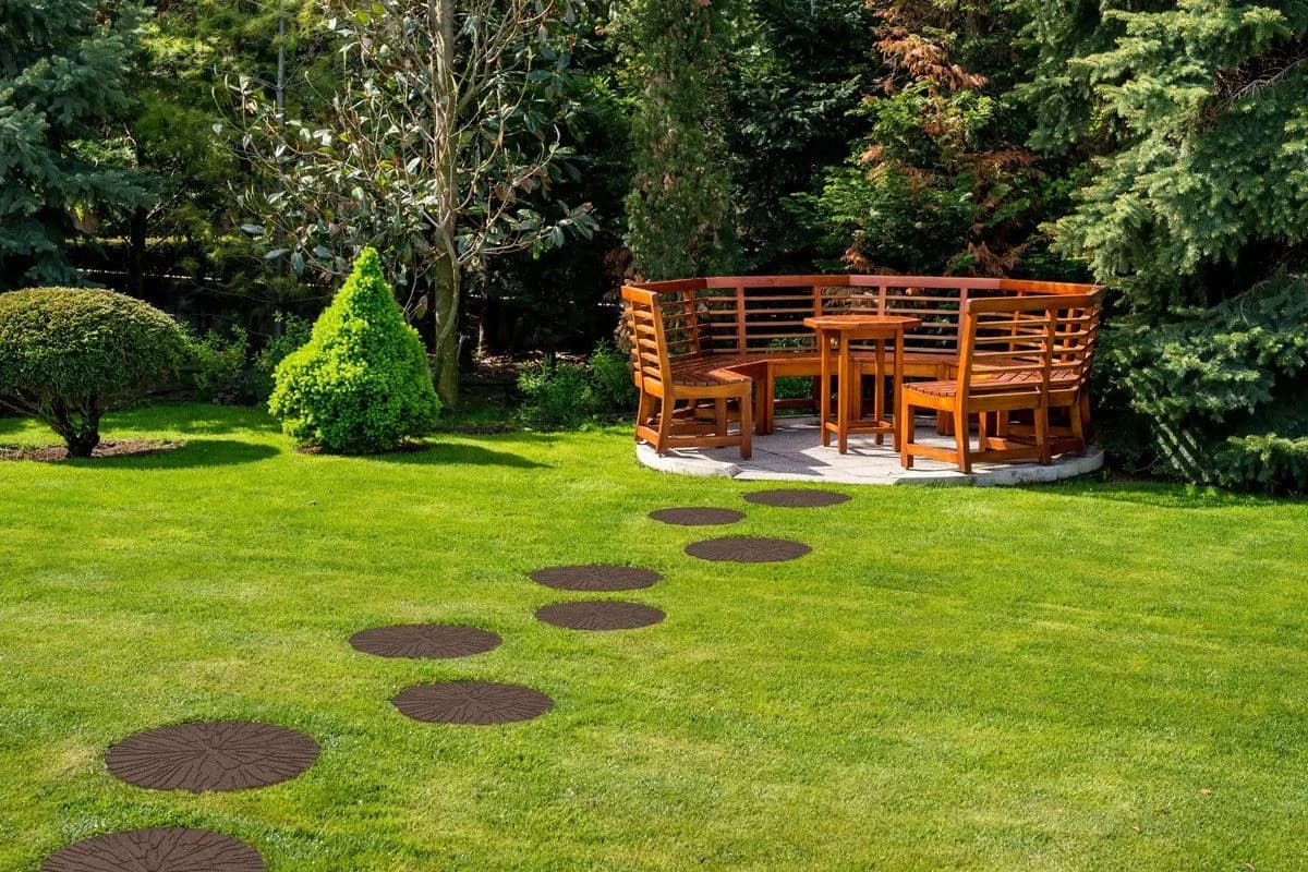 Lemodo Trittstein Gartenplatte Baumstamm-Optik Rutschfest - Bild 5