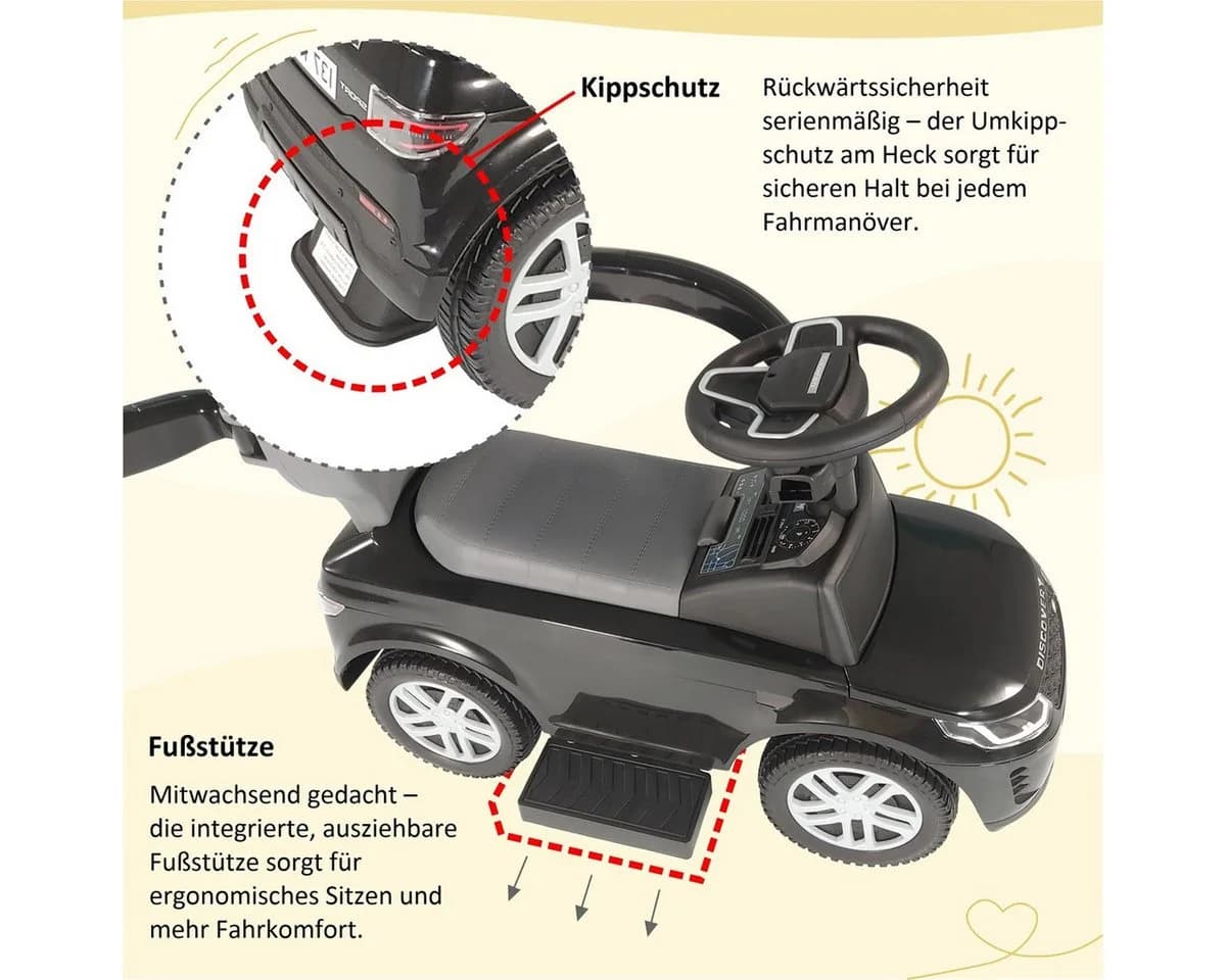 Lemodo Rutscherauto Land Rover mit Soundlenkrad - Bild 4