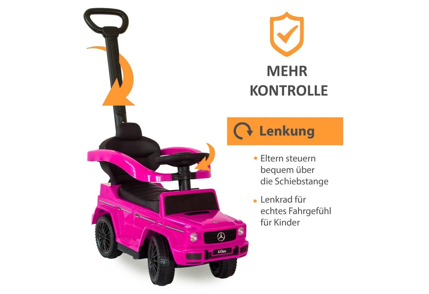 Lemodo Rutscherauto Babyrutscher Mercedes G350d mit Schiebestange - Bild 4