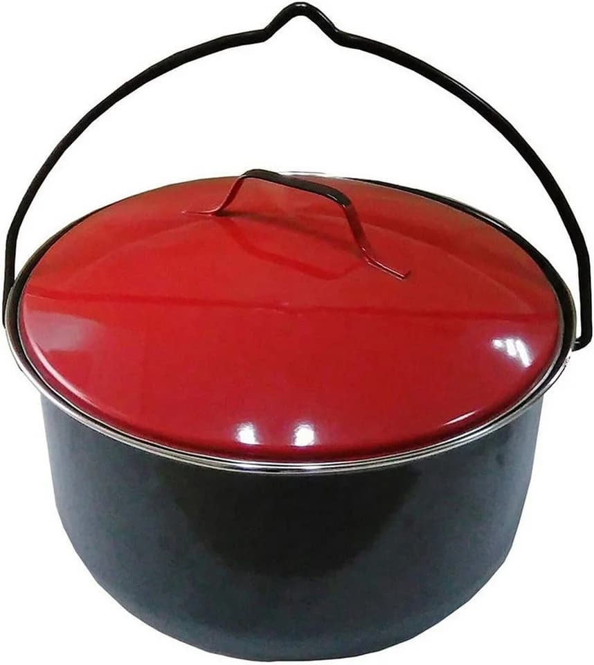 Lemodo Schwenkgrill Gulaschkessel 14 Liter emailliert rot/schwarz