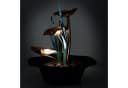 Lemodo Zimmerbrunnen Dekobrunnen mit Metallblättern, 3 Stufen, 23 cm Breite Bild 5