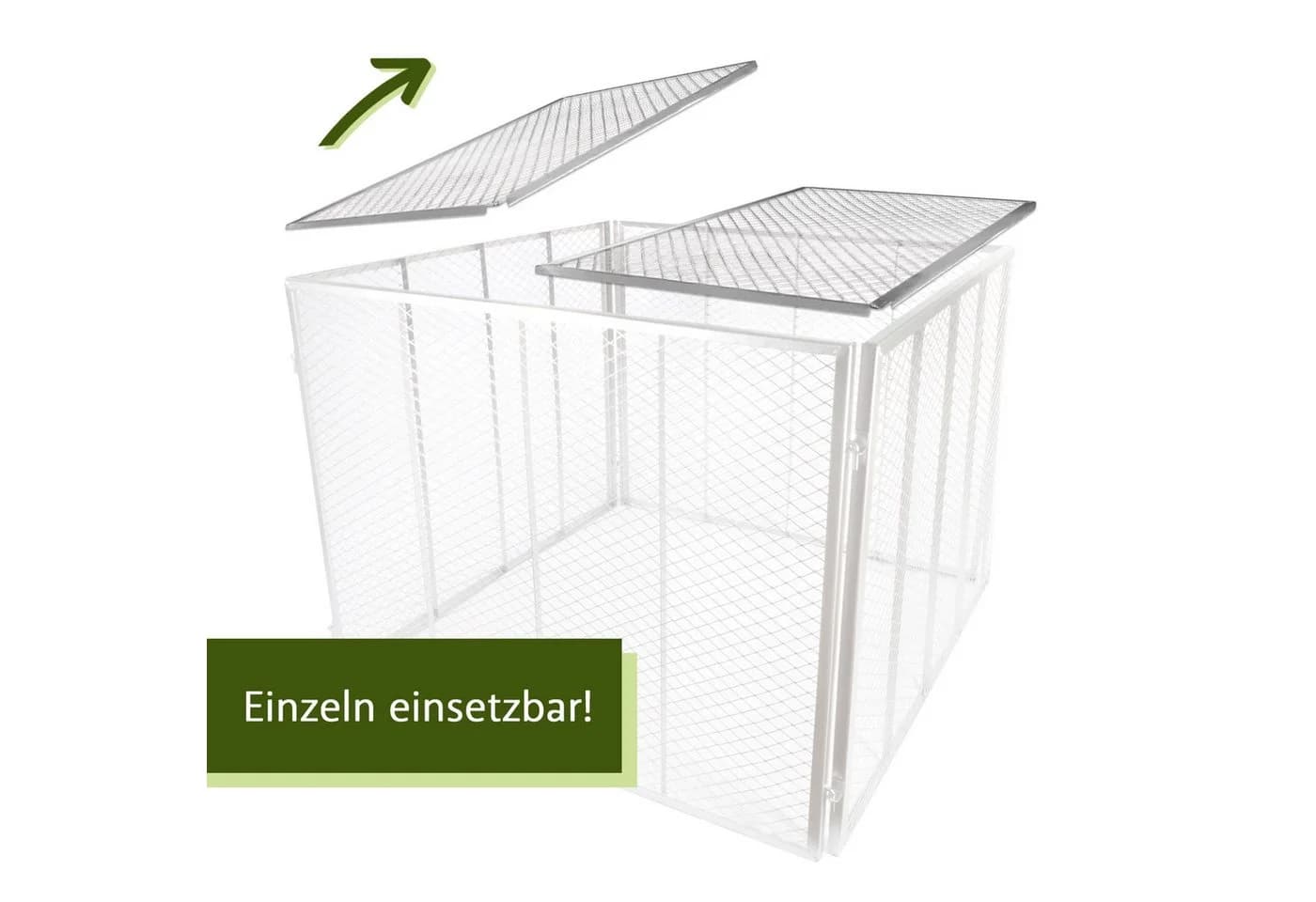 Lemodo Komposter Deckel 2er Set Verzinkter Stahl Silber