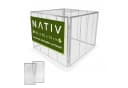 NATIV Metallkomposter mit Deckel und Bodengitter, silberfarben Bild 2