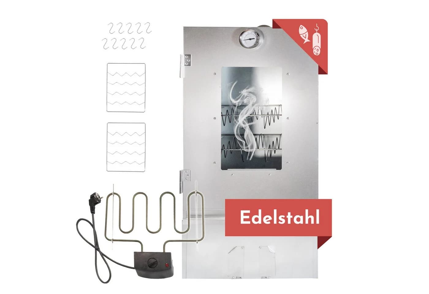 Lemodo Räucherofen Edelstahl 80cm mit Zubehör - Bild 2