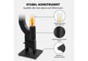 Lemodo Heizstrahler Pelletfackel Feuersäule Outdoor mit Glasröhre Schwarz Bild 4
