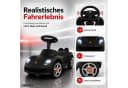 Lemodo Rutscherauto Porsche Carrera GT Schwarz mit Soundlenkrad Bild 3