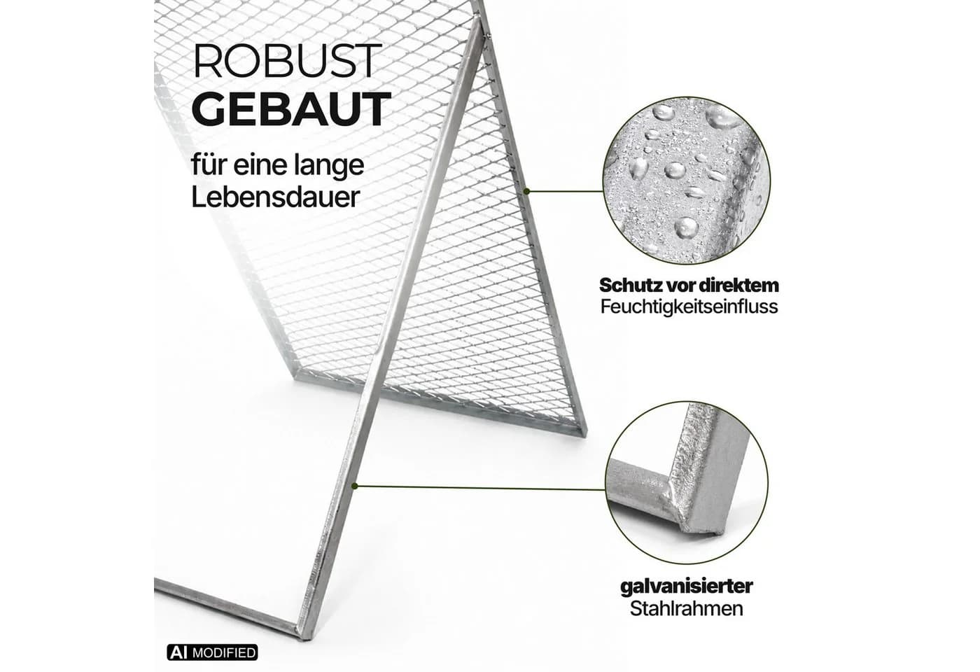 Lemodo Gartensieb 100x60 cm Galvanisierter Stahl - Bild 4