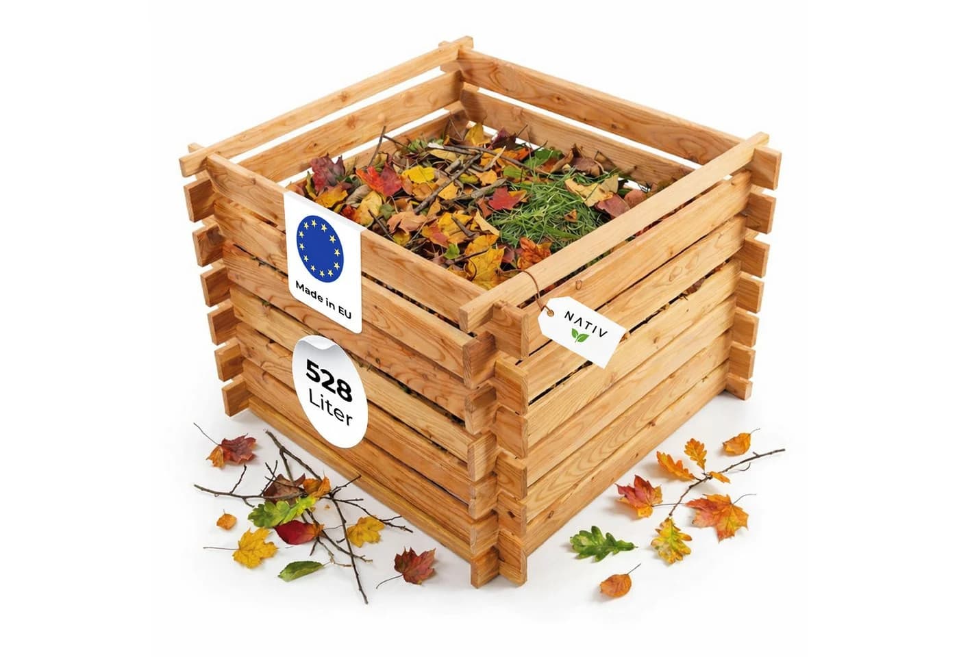 Lemodo Komposter Lärchenholz Stecksystem 100x100x73 cm - Bild 2