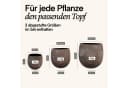 NATIV Pflanztöpfe aus Metall 3er-Set Braun Steinoptik Bild 1