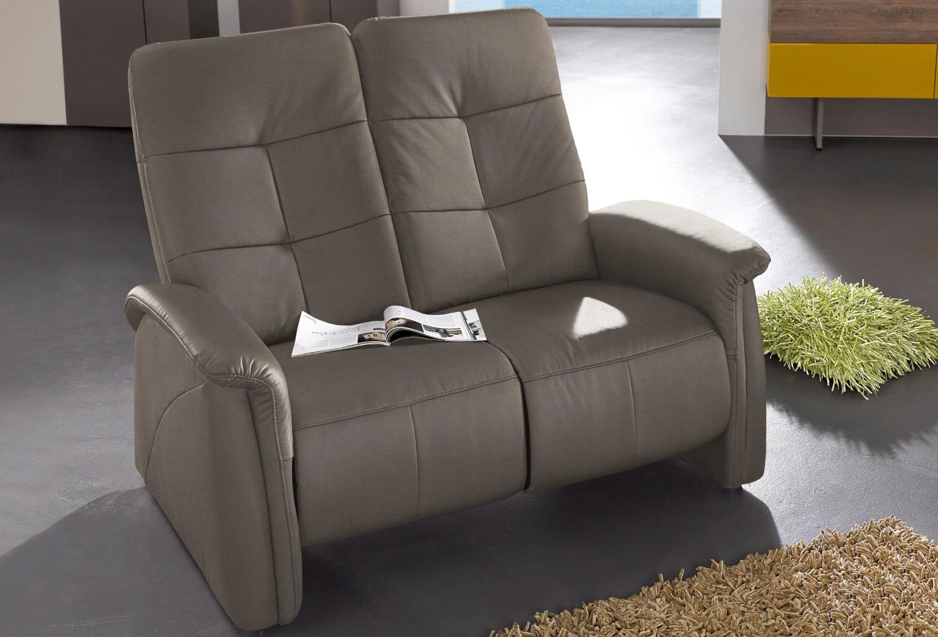 EXXPO 2-Sitzer Sofa Tivoli Grau Relaxfunktion