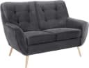 exxpo - sofa fashion 2-Sitzer Sofa Scandi Anthrazit Luxus-Microfaser Bild 1