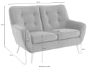 exxpo - sofa fashion 2-Sitzer Sofa Scandi Anthrazit Luxus-Microfaser Bild 3