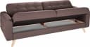 exxpo - sofa fashion 3-Sitzer Schlafsofa Nappa Braun Bild 4