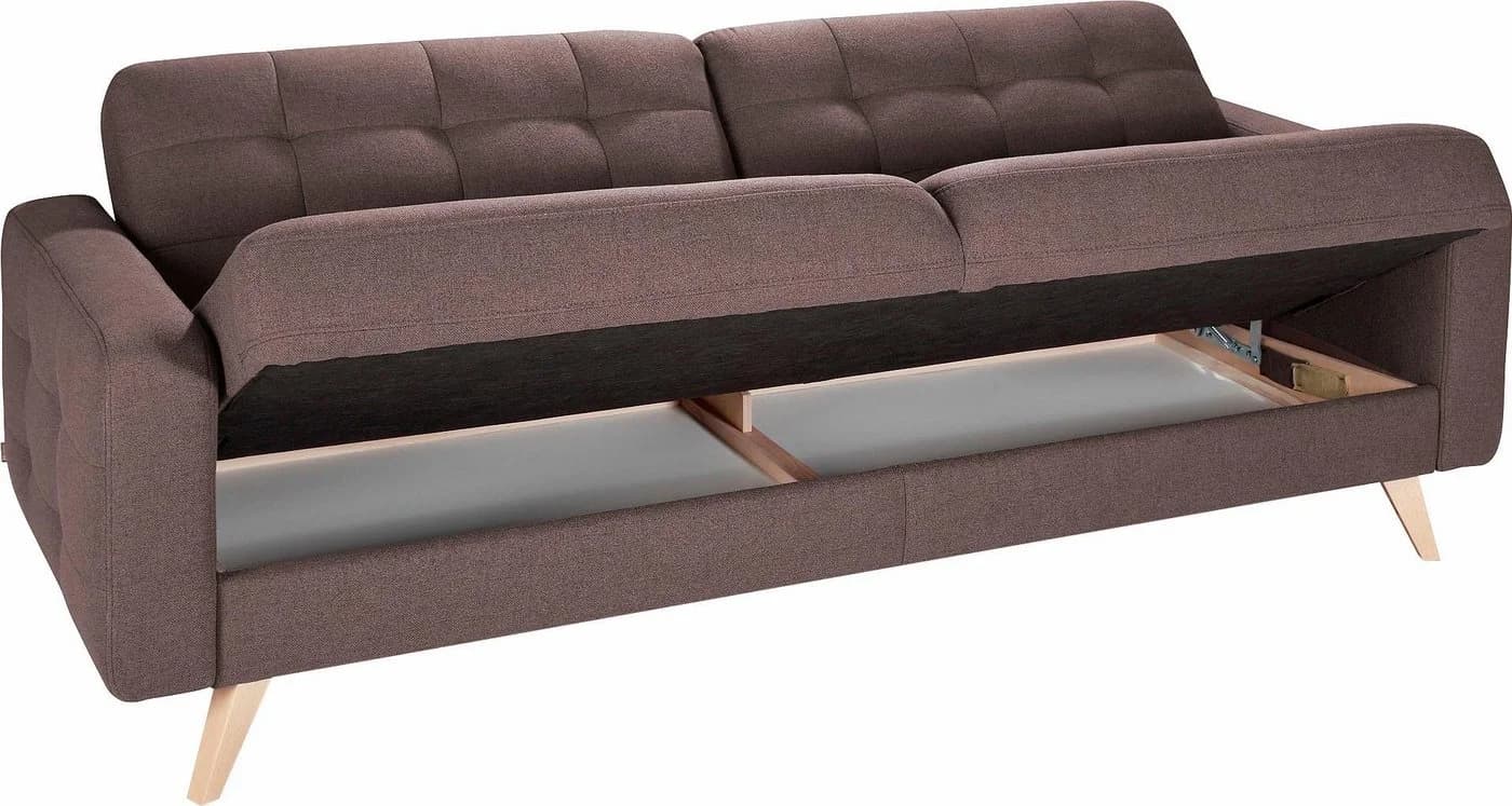 exxpo - sofa fashion 3-Sitzer Schlafsofa Nappa Braun - Bild 4