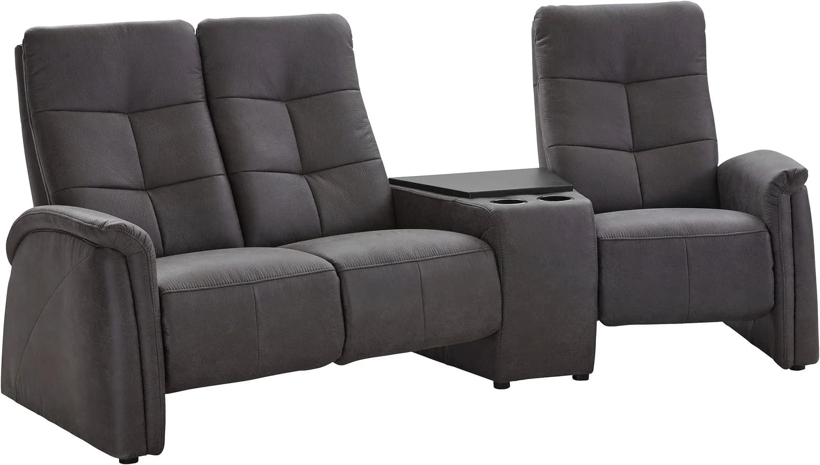 EXXPO Tivoli 3-Sitzer Sofa Grau Relaxfunktion Stauraum