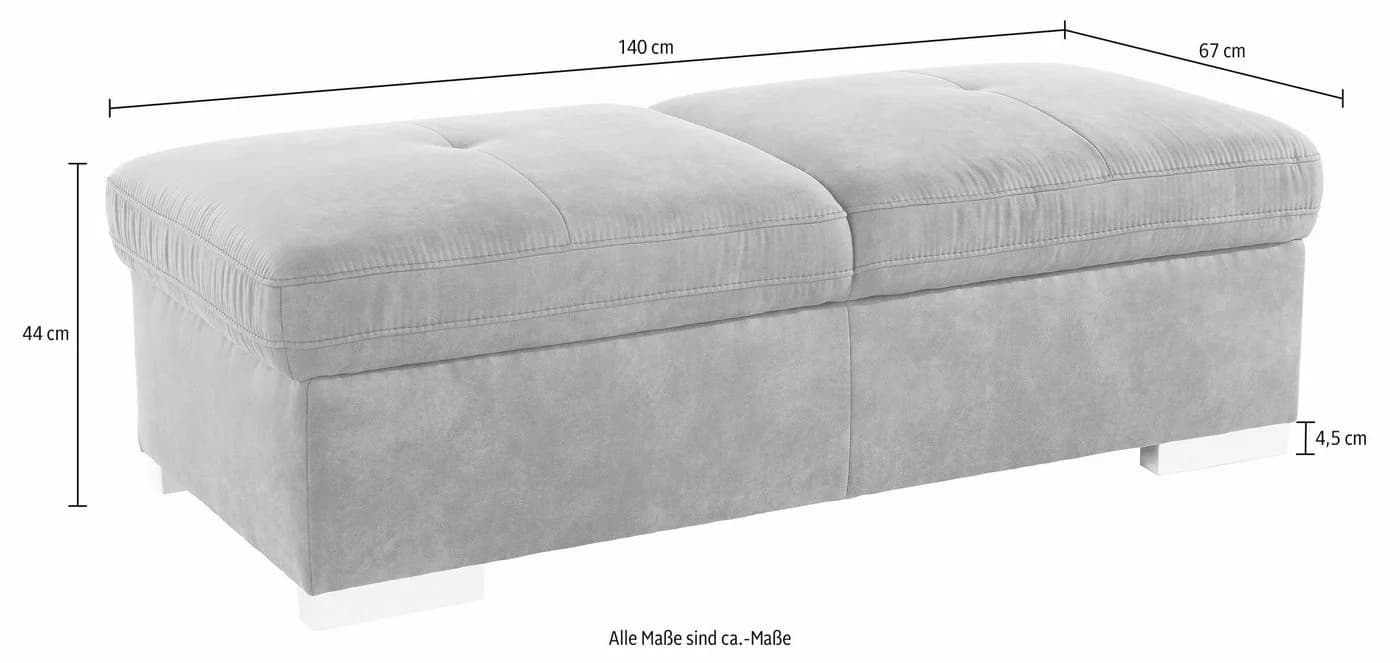 exxpo Hocker Spring Bankhocker 2-Sitzer Blau Leder & Kunstleder - Bild 3