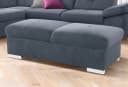 exxpo Hocker Spring Bankhocker 2-Sitzer Blau Leder & Kunstleder Bild 5