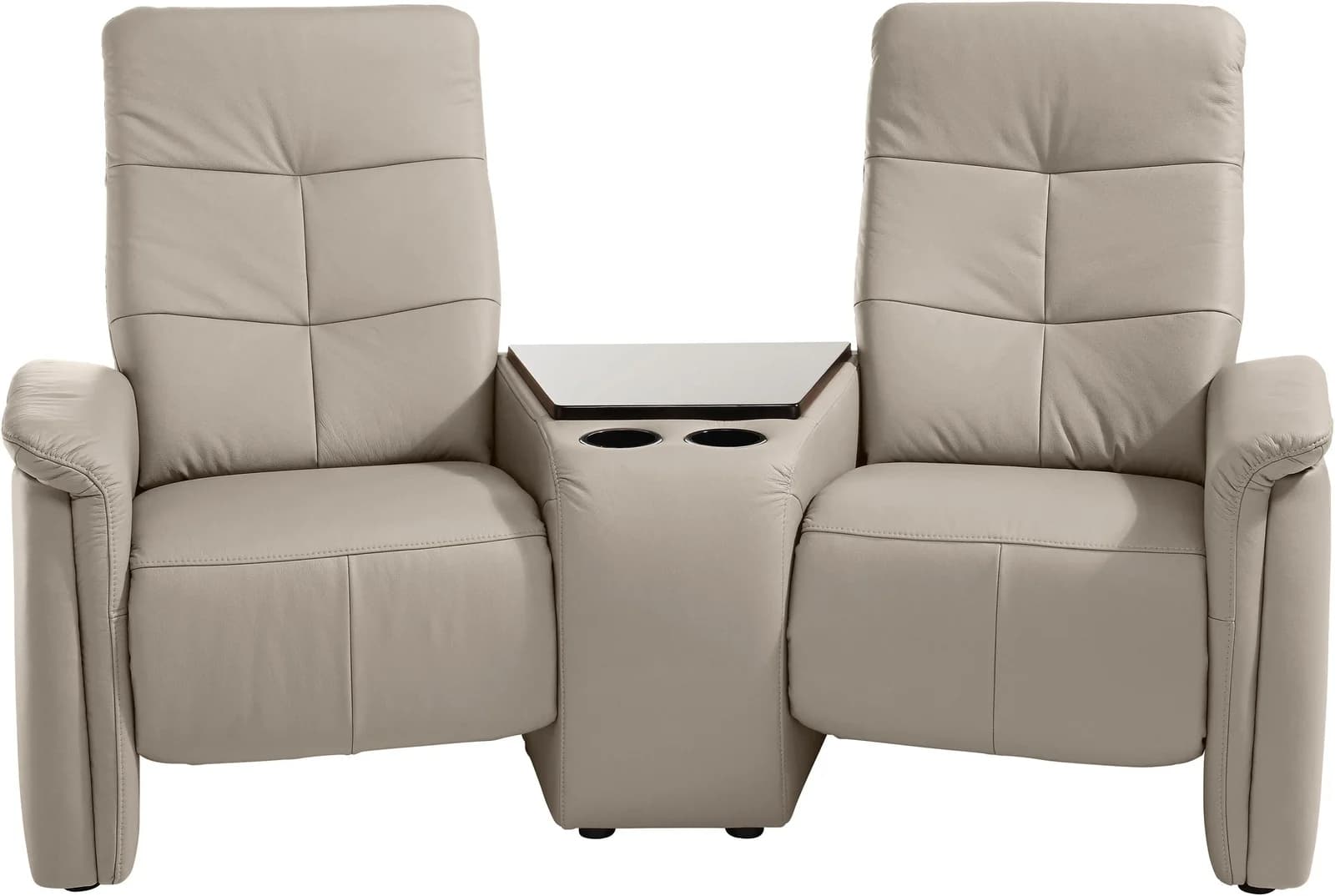 EXXPO 2-Sitzer Kinosofa Tivoli Grau Relaxfunktion mit Stauraum