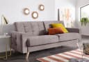 exxpo Sofa Fashion 3-Sitzer mit Schlafunktion Taupe Bild 2