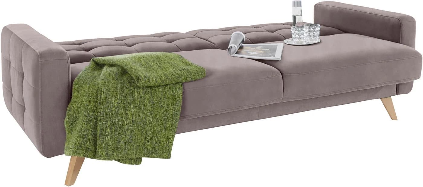 exxpo Sofa Fashion 3-Sitzer mit Schlafunktion Taupe - Bild 3