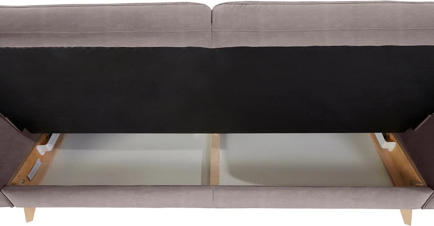 exxpo Sofa Fashion 3-Sitzer mit Schlafunktion Taupe - Bild 4