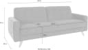 exxpo Sofa Fashion 3-Sitzer mit Schlafunktion Taupe Bild 5