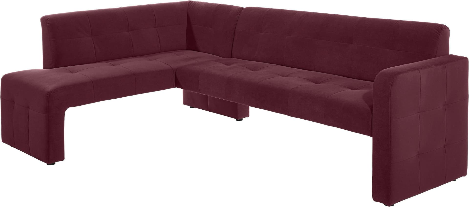 EXXPO Essbank Barista Burgundy Luxus-Microfaser Eckbank