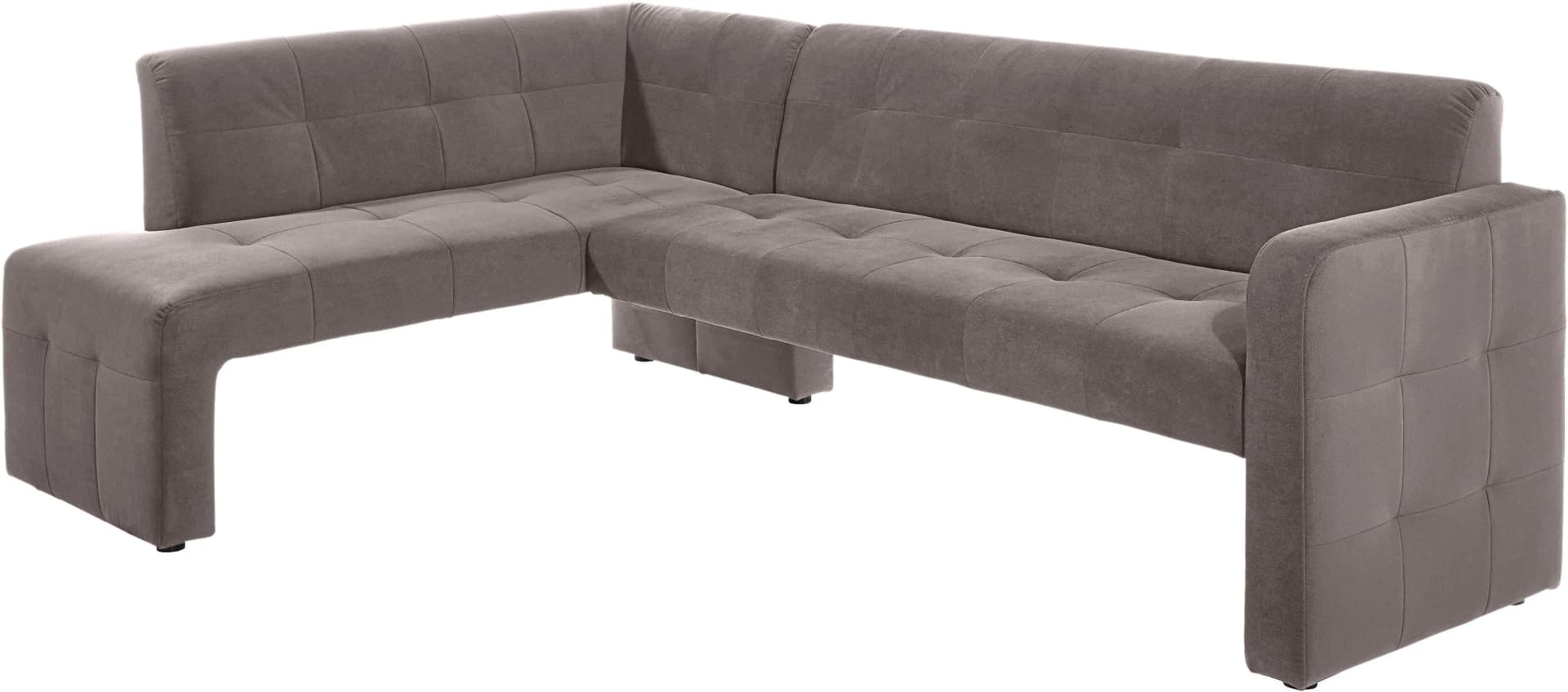 EXXPO Essbank Barista Eckbank Grau Taupe Luxus-Microfaser