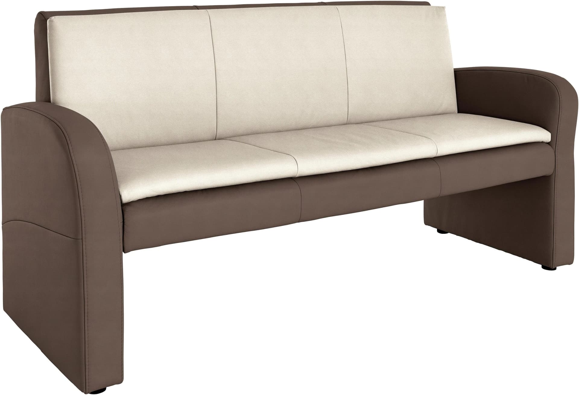 EXXPO Hockerbank Cortado 3-Sitzer Küchensofa Braun Creme