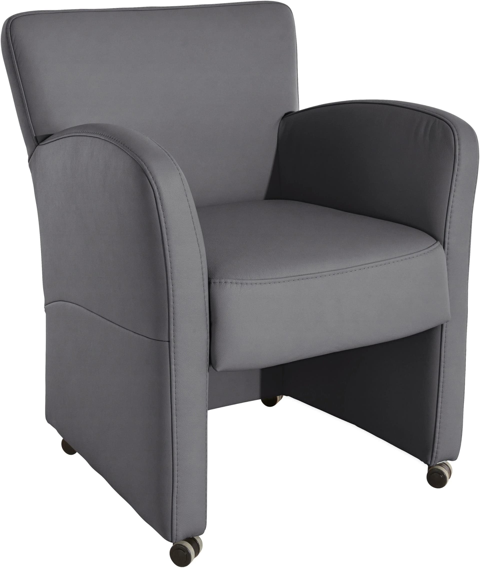 EXXPO Loungesessel Cortado Braun Kunstleder mit Rollen