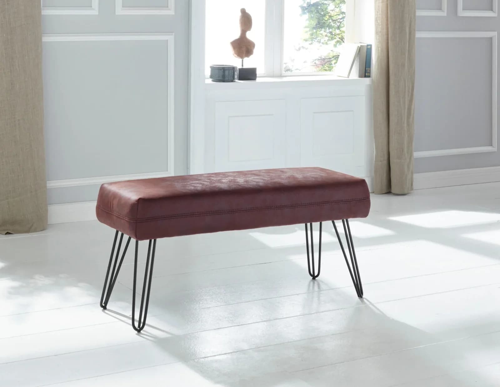 EXXPO Sitzbank Doppio Chocco Microfaser Modern