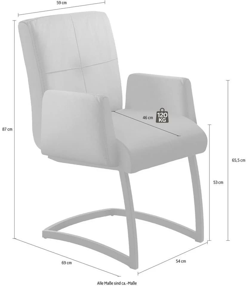 EXXPO Freischwinger SOFA FASHION Affogato Kunstleder Braun - Bild 3