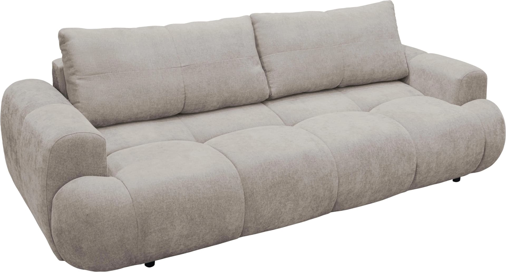 EXXPO 3-Sitzer Sofa Alessano Beige Webvelours mit Bettfunktion