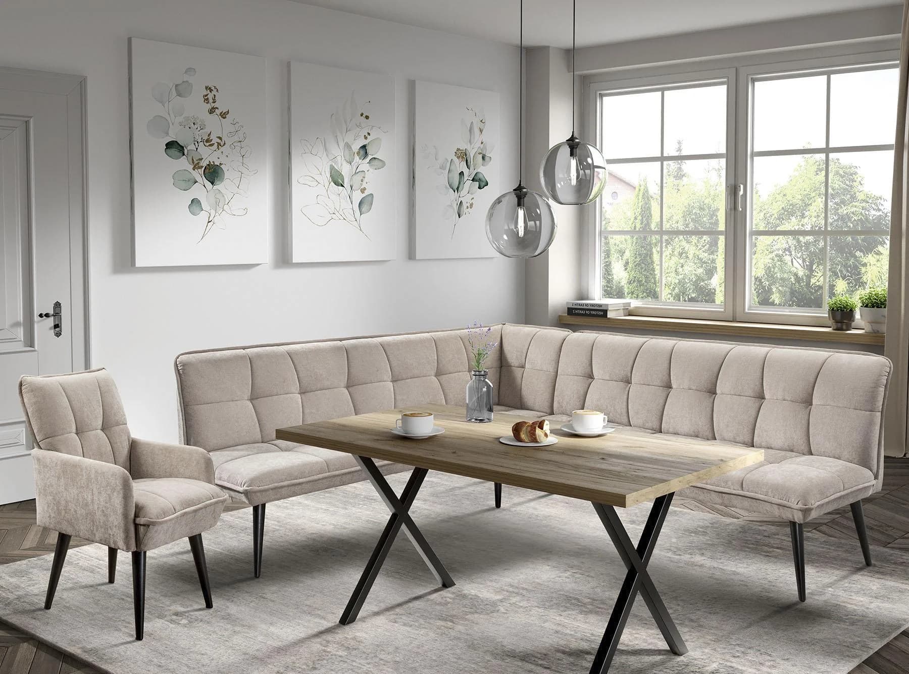 Essbank EXXPO - SOFA FASHION "Mocca Essbank, Sitzbank" Beige