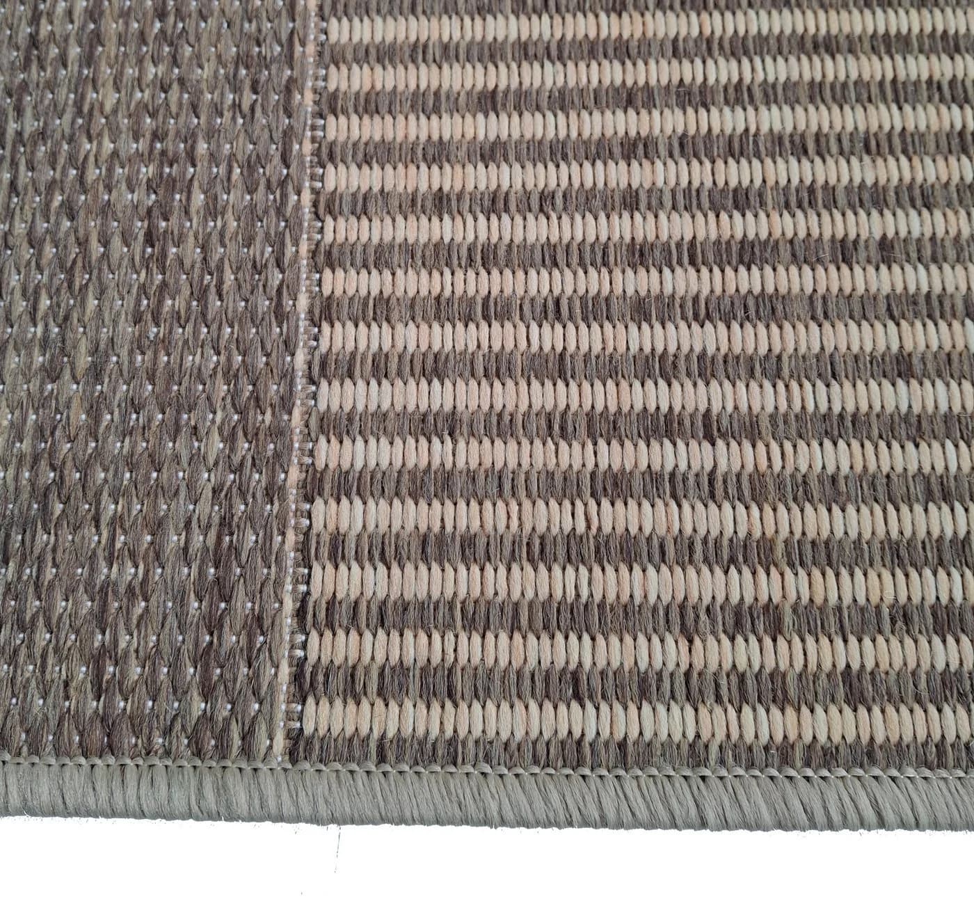Mertex Läufer Rom Meterware Flurteppich Flach Gewebt Beige - Bild 2