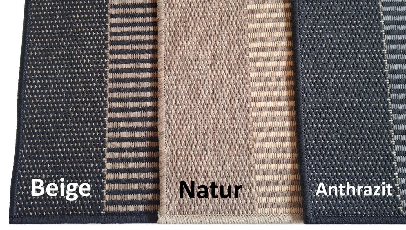 Mertex Läufer Teppichläufer Rom Beige Flachgewebt Meterware - Bild 3