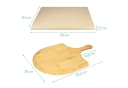Navaris Pizzastein Cordierit 38x30 cm mit Bambus-Schaufel Bild 1