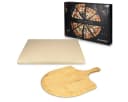 Navaris Pizzastein Cordierit 38x30 cm mit Bambus-Schaufel Bild 2